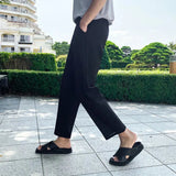 Men's Cropped Casual Pants Cotton And Linen Trousers, Menswear, Uncategorized, CERPELO