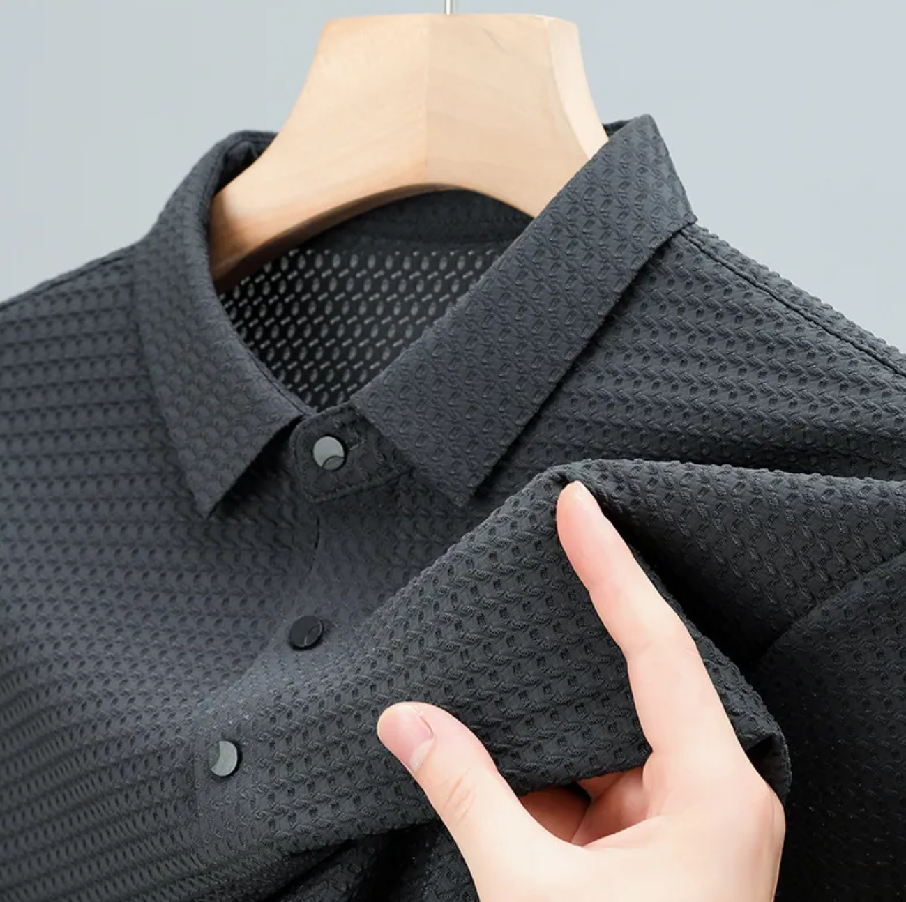 MEN'S RIBBED POLO T-SHIRT - CERPELO