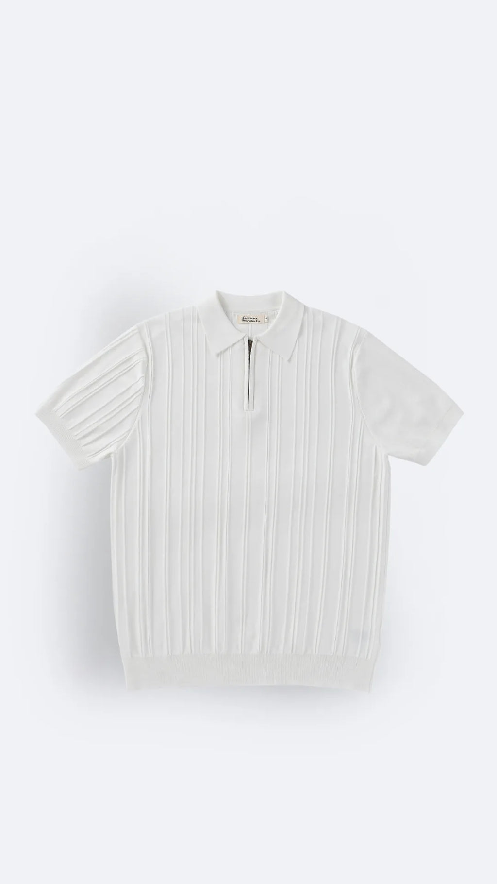 Check Lapel Knit Polo Shirt Men
