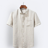 AMURE Linen Casual Lapel Shirt