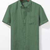 AMURE Linen Casual Lapel Shirt