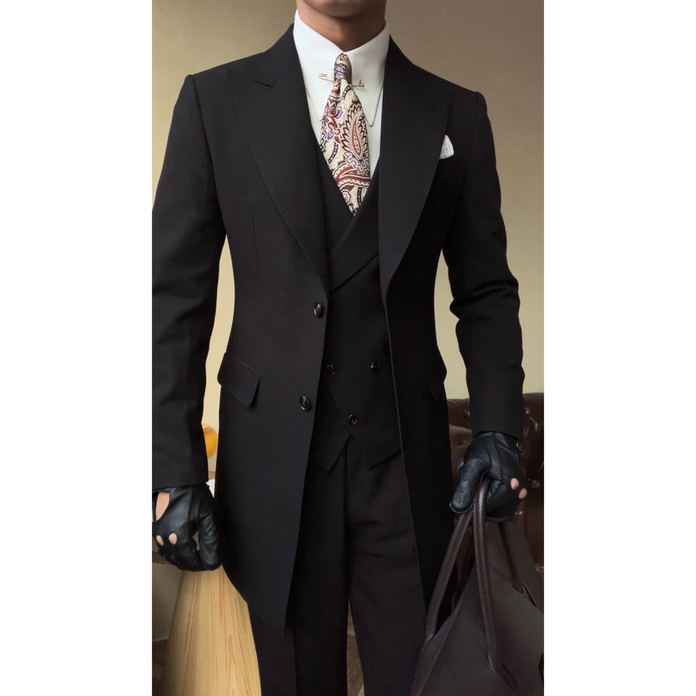 Image of Black Milano Suit - Over Jacket CERPELO