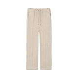 Men's Cropped Casual Pants - Cotton & Linen Trousers