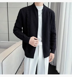 Image of NECLAIR - Zipper Knitted Cardigan For Men - CERPELO