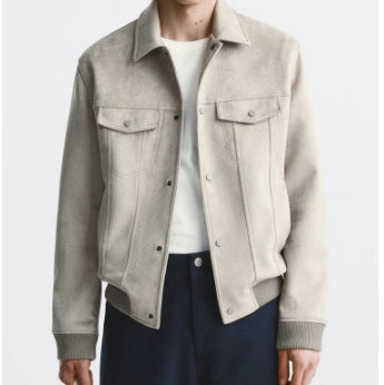 Suede Velvet Jacket Coat