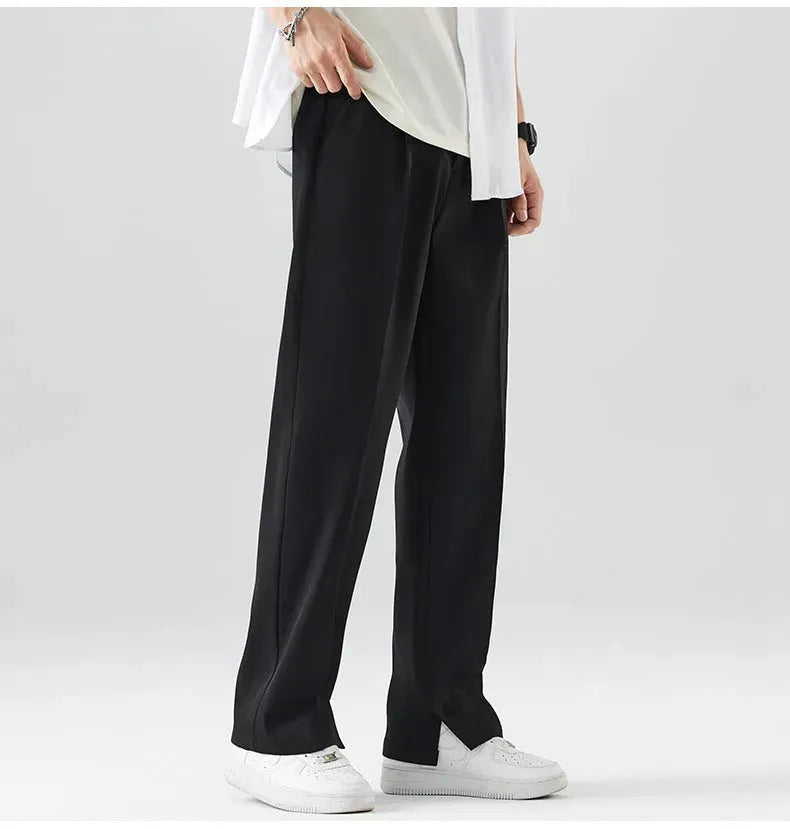Image of Men's Ice Silk Cool Suit Pants - Lightweight Comfort