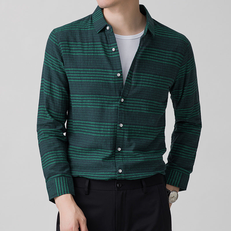 ECLAIR - Linen Striped Shirt Men