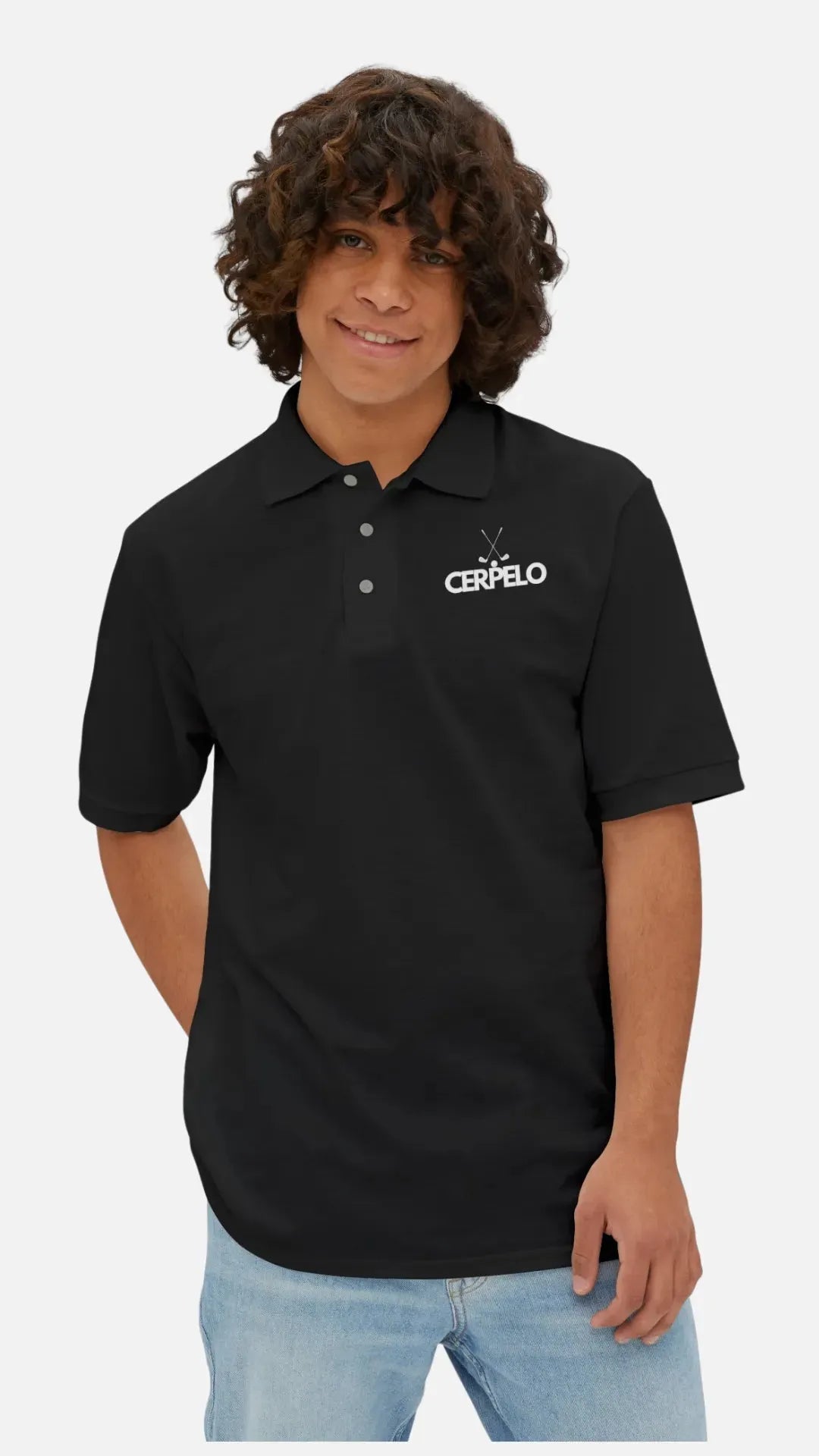 Men's piqué polo shirt