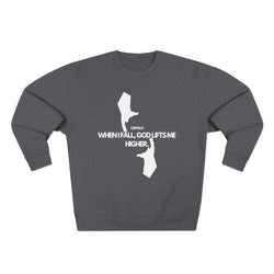 Image of Religious Unisex Crewneck Sweatshirt - GOD LIFTS ME UP CERPELO Design