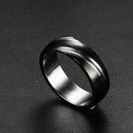 Black Titanium Steel Twill Men's Ring - CERPELO