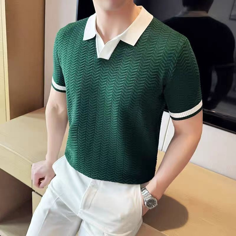 Image of ICE SILK KINTTED POLO - CERPELO