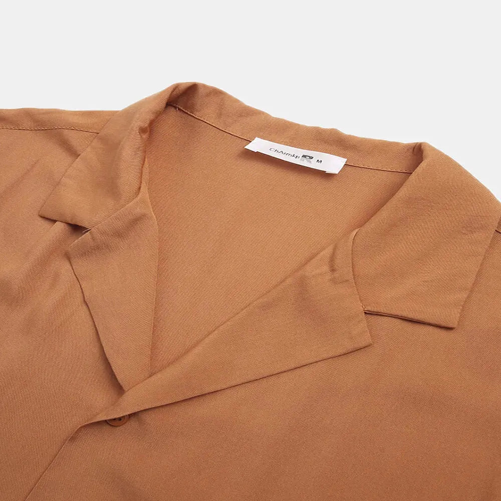 Image of Lapel Fiber Men's Shirt, Menswear, CERPELO