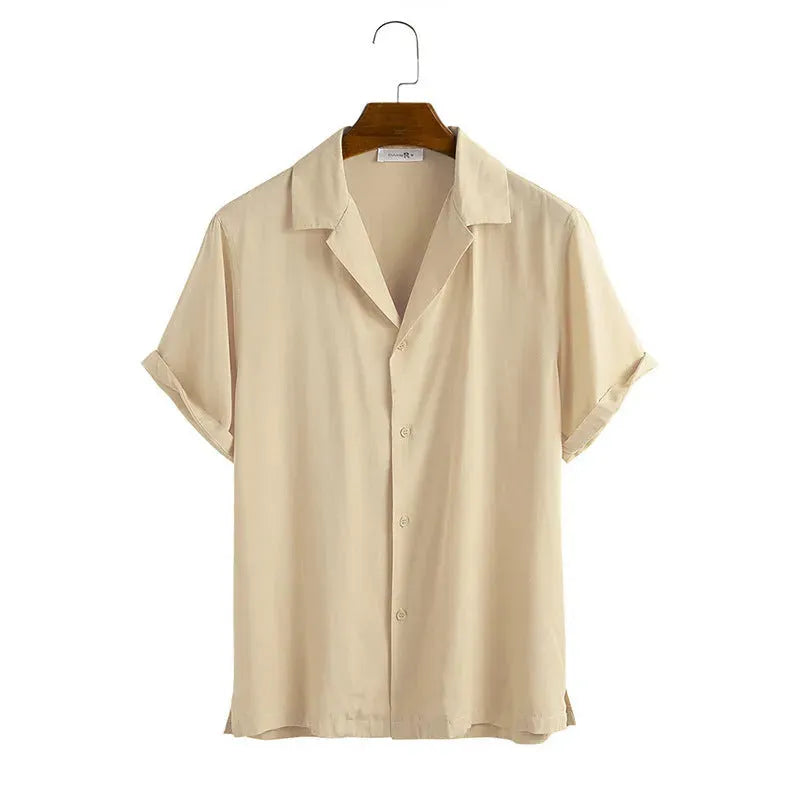 Image of Lapel Fiber Men's Shirt, Menswear, CERPELO