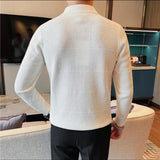 Men's Old Money Lapel Sweater - Stylish Winter Pullover