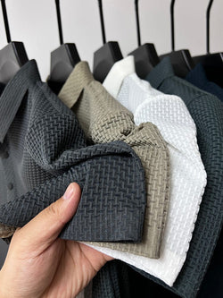 Image of MEN'S RIBBED POLO T-SHIRT
