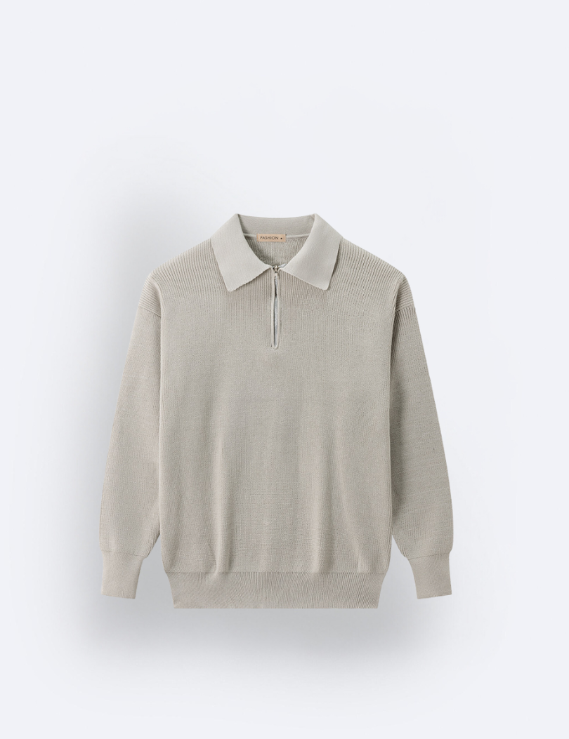 VEIR - Long Sleeve Knitwear Zipper Polo