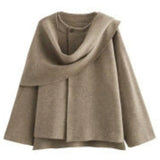 Cape Knitted Sweater Coat