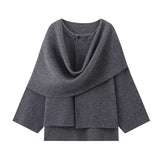 Cape Knitted Sweater Coat