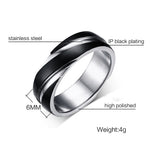 Black Titanium Steel Twill Men's Ring - CERPELO