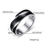 Black Titanium Steel Twill Men's Ring - CERPELO