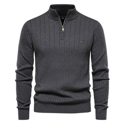 Collection of LAVIRE | Men's Sweater Half Zipper Old Money Sweater, Menswear, Uncategorized, CERPELO in a gallery layout