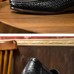 Men's Black Leather Loafers