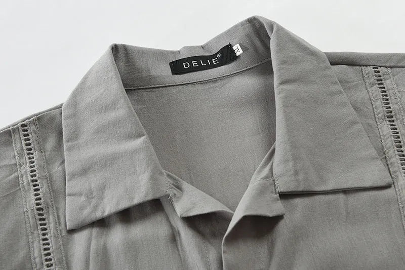 CAPRI | Men's Linen Shirt Casual Short Sleeved, Menswear, Uncategorized, CERPELO