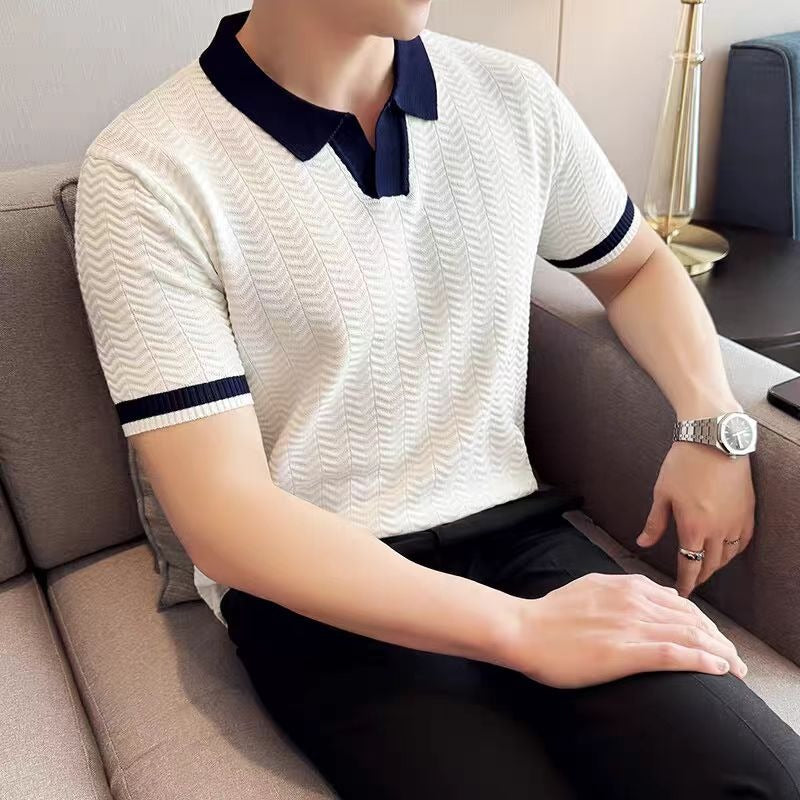 Image of ICE SILK KINTTED POLO - CERPELO