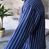 Men's Casual Striped Long-sleeved Shirt