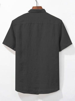 Image of AMURE Linen Casual Lapel Shirt