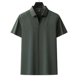 Image of Casual Solid Color Polo Shirt Men, Menswear, CERPELO