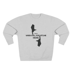 Image of Religious Unisex Crewneck Sweatshirt - GOD LIFTS ME UP CERPELO Design