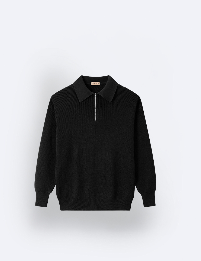 VEIR - Long Sleeve Knitwear Zipper Polo