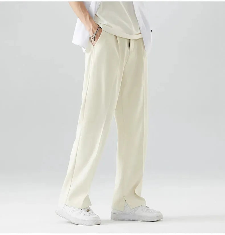Image of Men's Ice Silk Cool Suit Pants - Lightweight Comfort