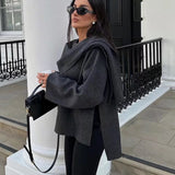 Cape Knitted Sweater Coat