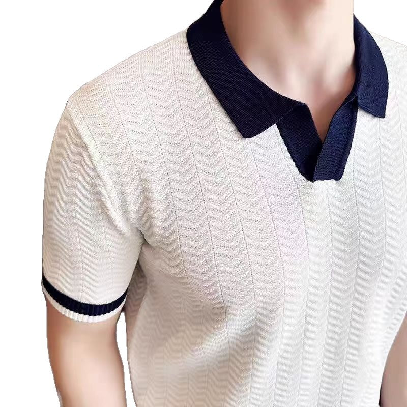 Image of ICE SILK KINTTED POLO - CERPELO
