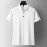 Casual Solid Color Polo Shirt Men, Menswear, CERPELO