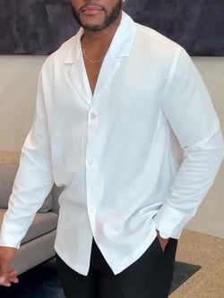 Image of Lapel Button-down Shirt