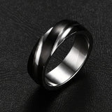 Black Titanium Steel Twill Men's Ring - CERPELO