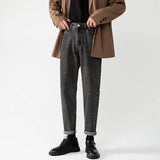 Men's Loose Straight Cropped Pants