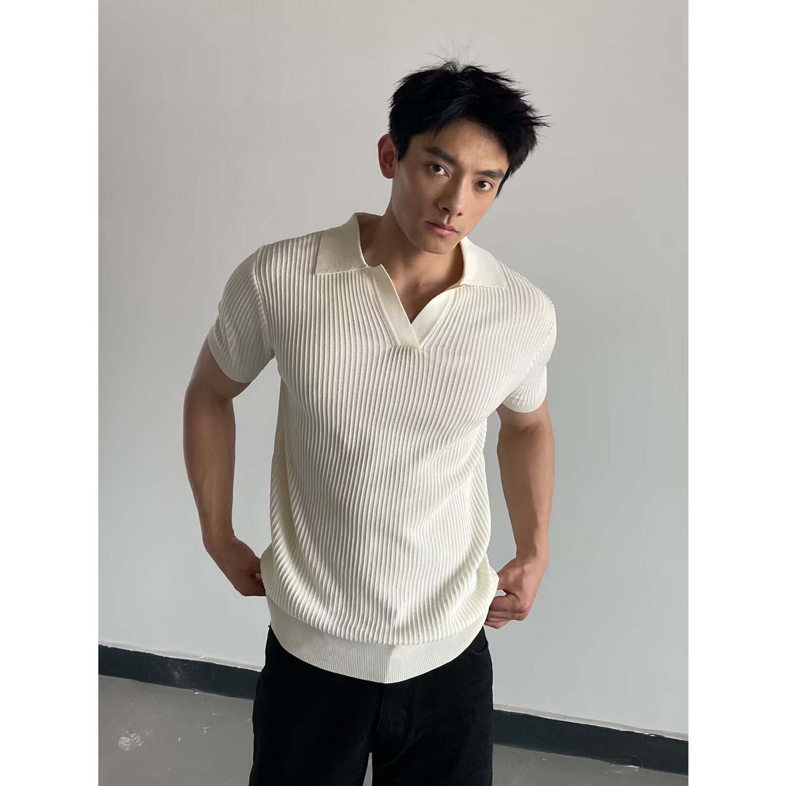 V-NECK OLD MONEY POLO - CERPELO