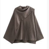 Cape Knitted Sweater Coat