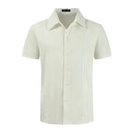 Men's Linen Shirt - Casual Short-Sleeved