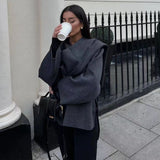 Cape Knitted Sweater Coat