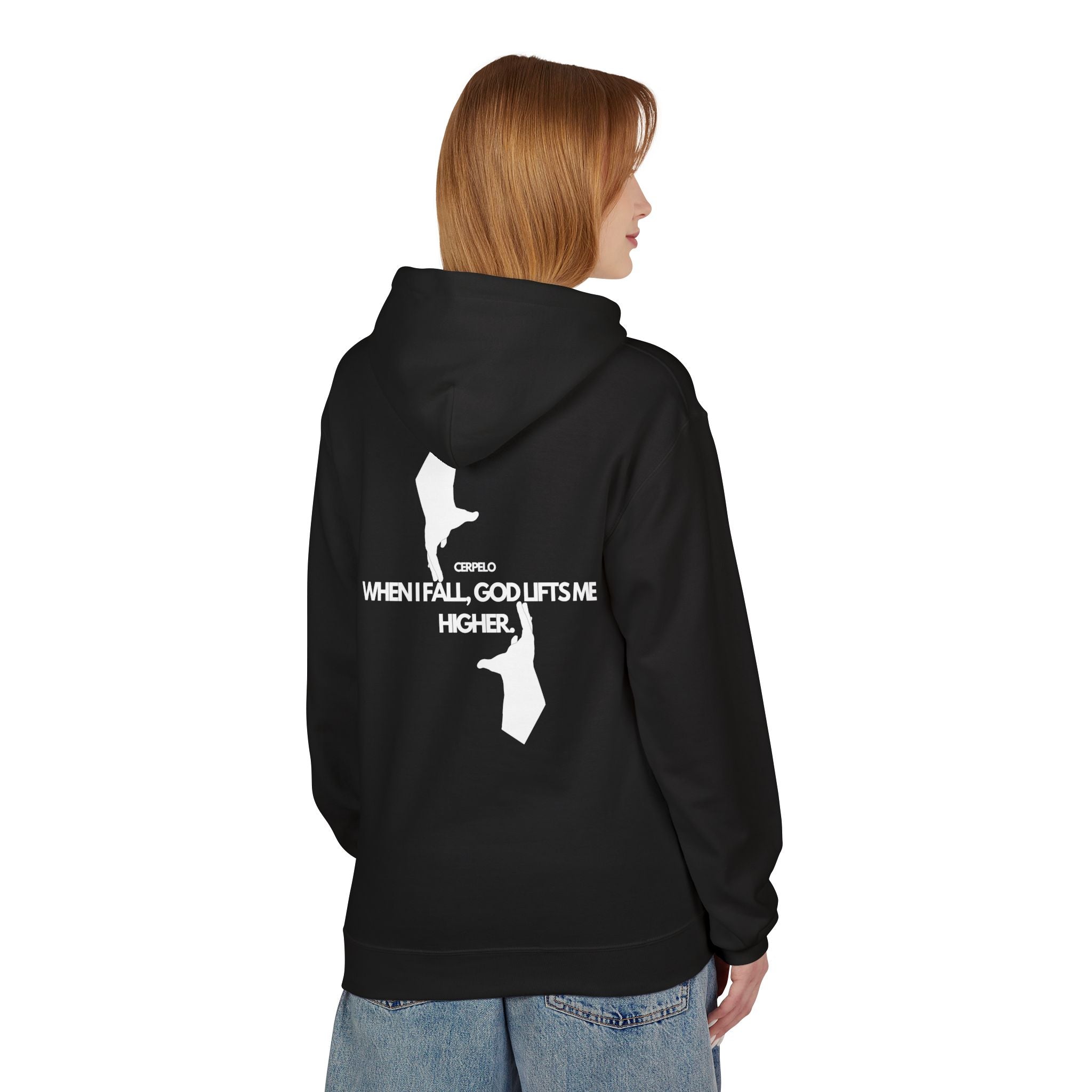 Image of GOD LIFTS ME UP CERPELO - Fleece Hoodie - CERPELO
