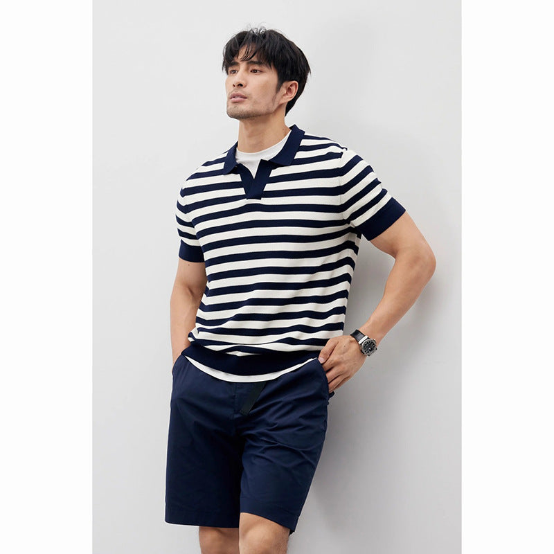 Image of Ice Silk Knitted Polo - CERPELO