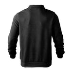 Lapel Jacquard Half-zipper Sweatshirt - CERPELO