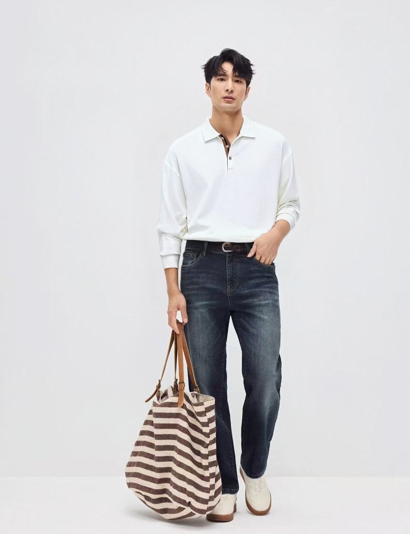 SAFI CASUAL LONG SLEEVE POLO