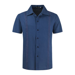 Image of Men's Linen Shirt - Casual Short-Sleeved