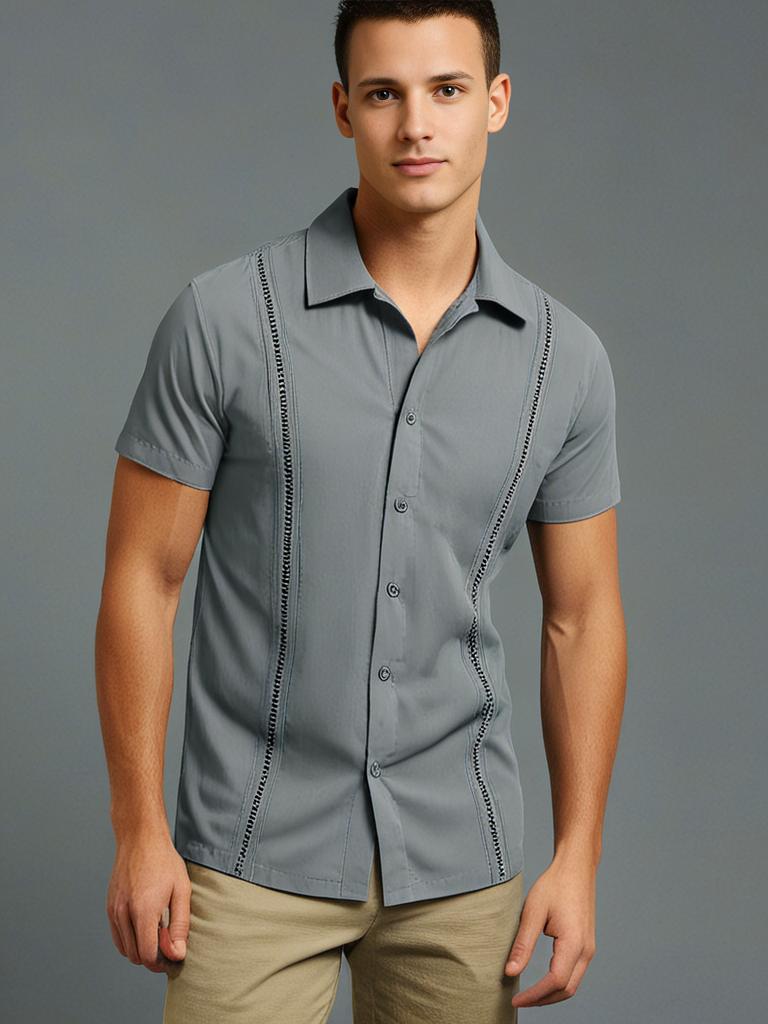 CAPRI | Men's Linen Shirt Casual Short Sleeved